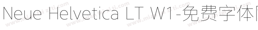 Neue Helvetica LT W1字体转换